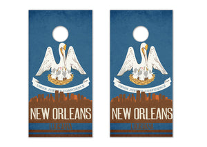 New Orleans State Flag Skyline
