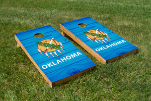 Wood Grain Oklahoma State Flag