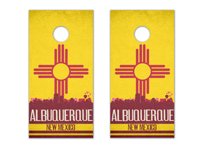 Albuquerque State Flag Skyline - The Cornhole Crew