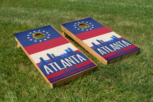 Atlanta State Flag Skyline - The Cornhole Crew