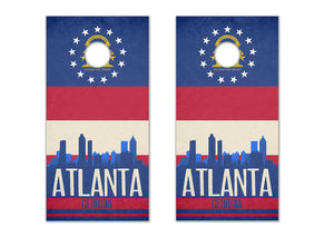 Atlanta State Flag Skyline - The Cornhole Crew