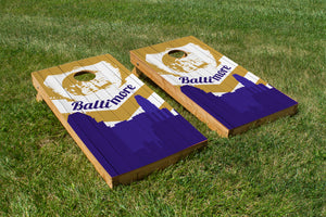 Baltimore Ravens Skyline  - The Cornhole Crew