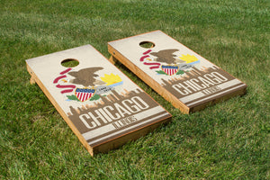 Chicago State Flag Skyline - The Cornhole Crew