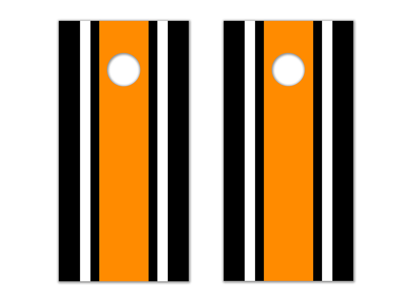 Classic Stripe - Black, White, Orange - The Cornhole Crew