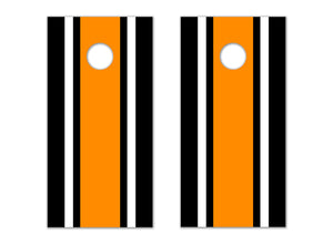Classic Stripe - Black, White, Orange - The Cornhole Crew