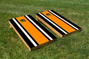 Classic Stripe - Black, White, Orange - The Cornhole Crew