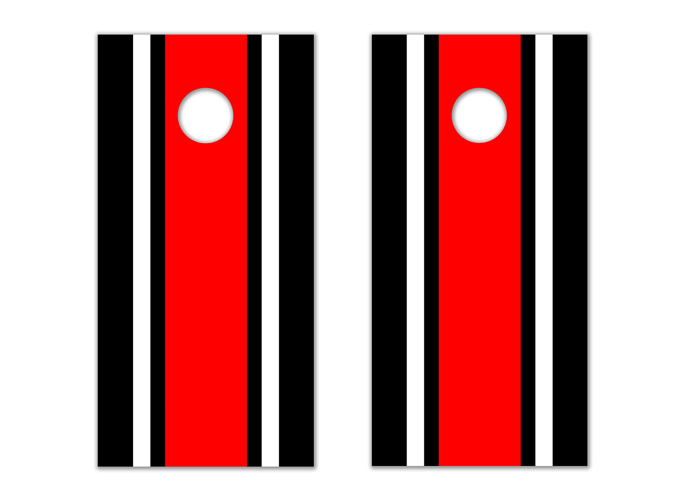 Classic Stripe - Black, White, Red - The Cornhole Crew