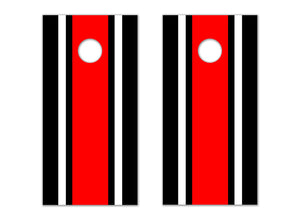 Classic Stripe - Black, White, Red - The Cornhole Crew