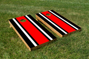 Classic Stripe - Black, White, Red - The Cornhole Crew