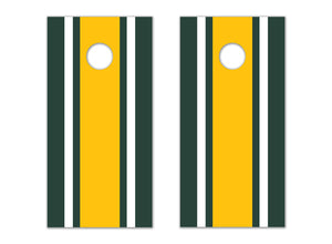 Classic Stripe - Green, White, Yellow - The Cornhole Crew