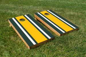 Classic Stripe - Green, White, Yellow - The Cornhole Crew