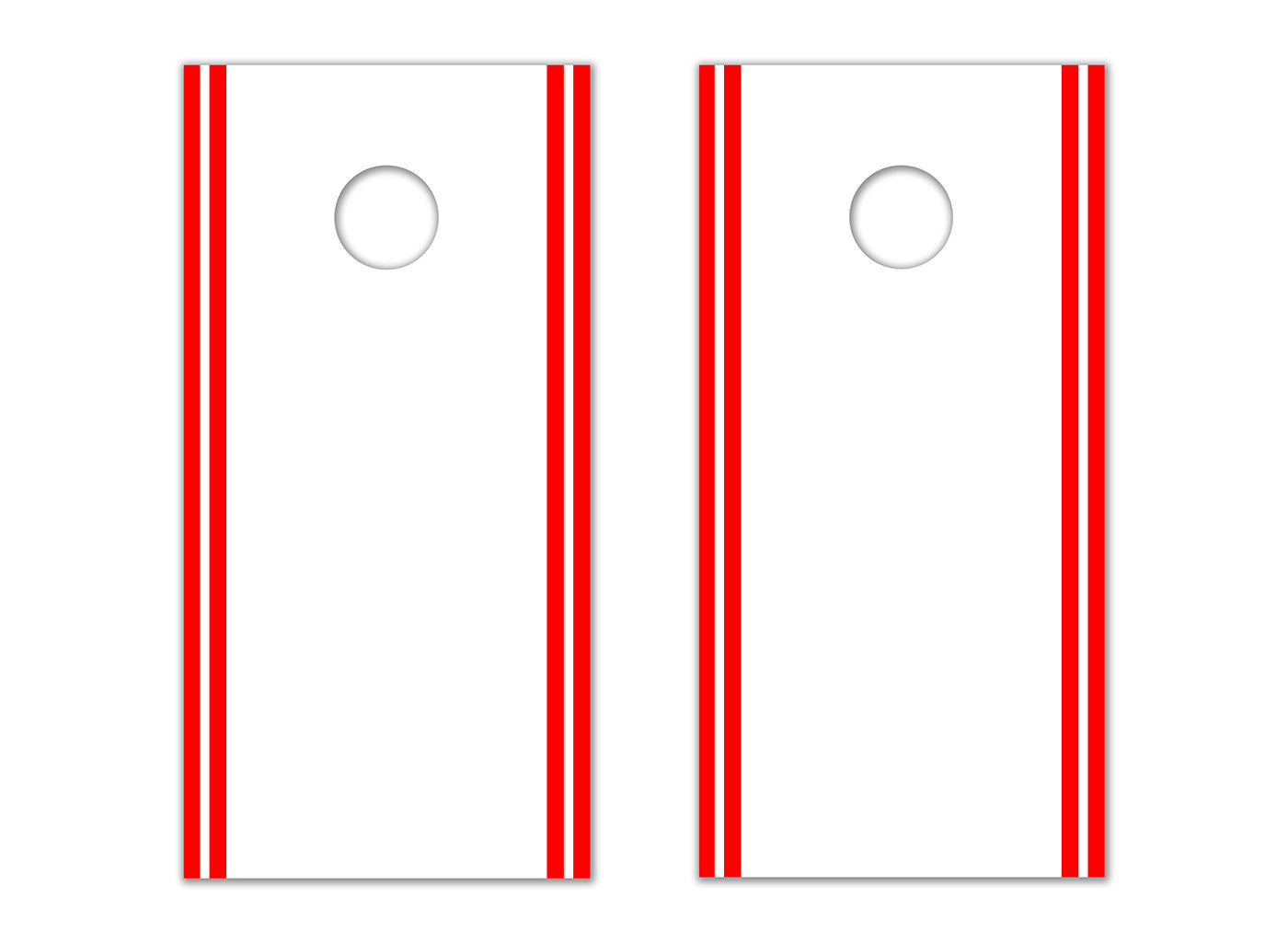 Classic Stripe Edge - White, Red - The Cornhole Crew
