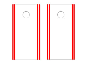 Classic Stripe Edge - White, Red - The Cornhole Crew