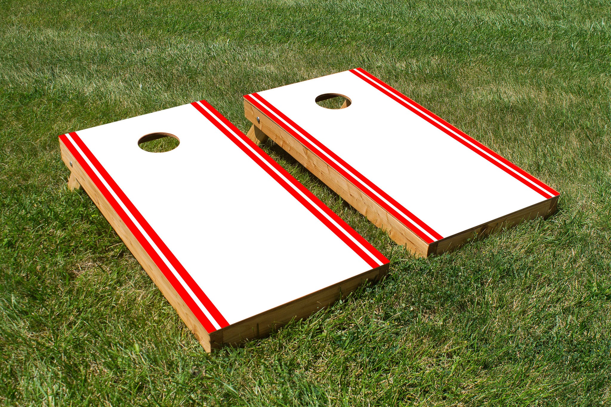 Classic Stripe Edge - White, Red - The Cornhole Crew