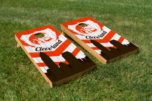 Cleveland Browns Skyline  - The Cornhole Crew