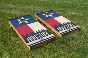 Houston State Flag Skyline - The Cornhole Crew