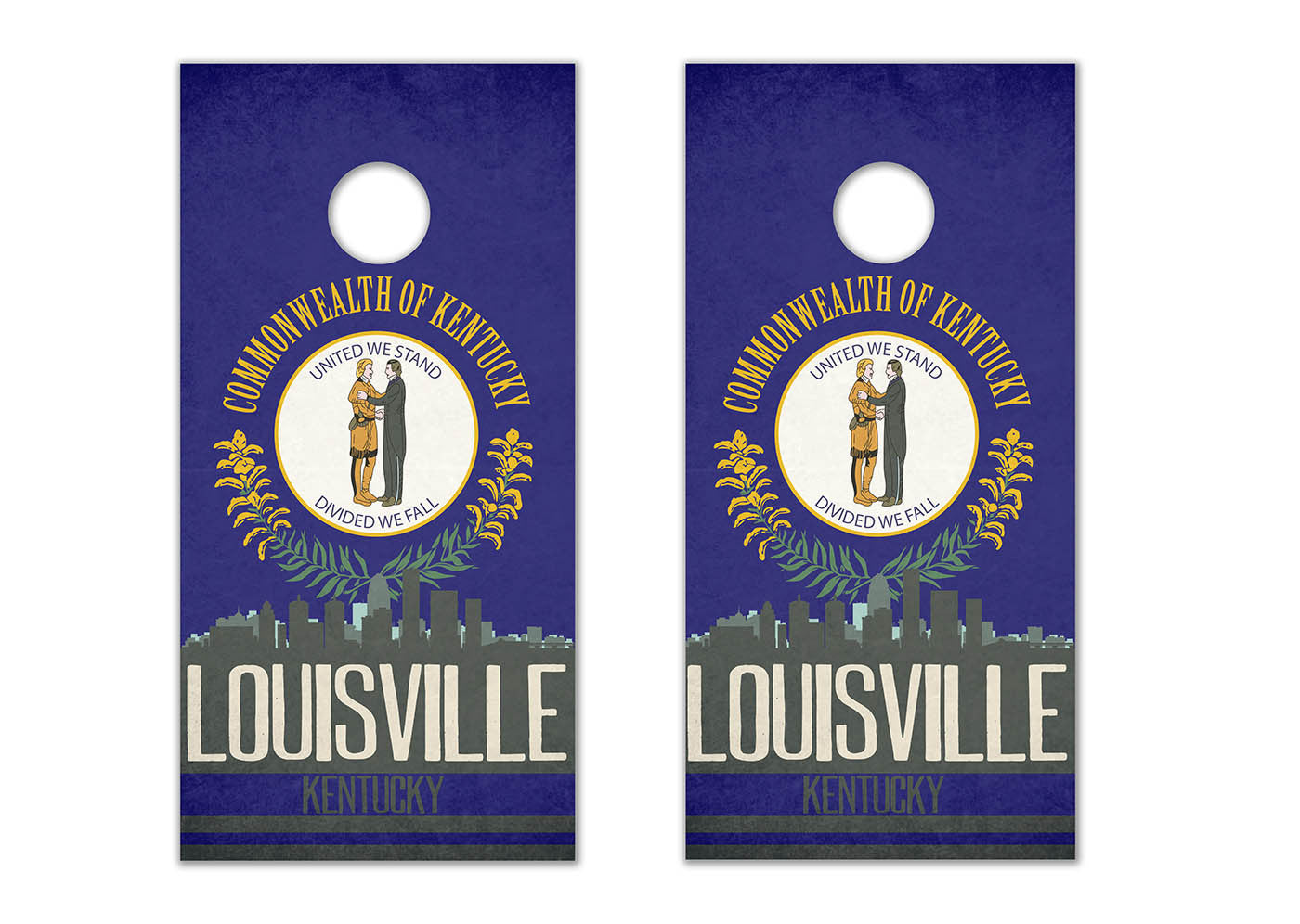 Louisville State Flag Skyline - The Cornhole Crew