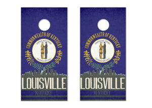 Louisville State Flag Skyline - The Cornhole Crew