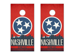 Nashville State Flag Skyline - The Cornhole Crew