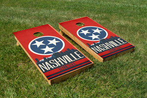 Nashville State Flag Skyline - The Cornhole Crew