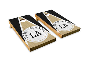 New Orleans Wood Grain - The Cornhole Crew