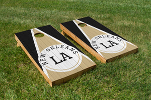 New Orleans Wood Grain - The Cornhole Crew