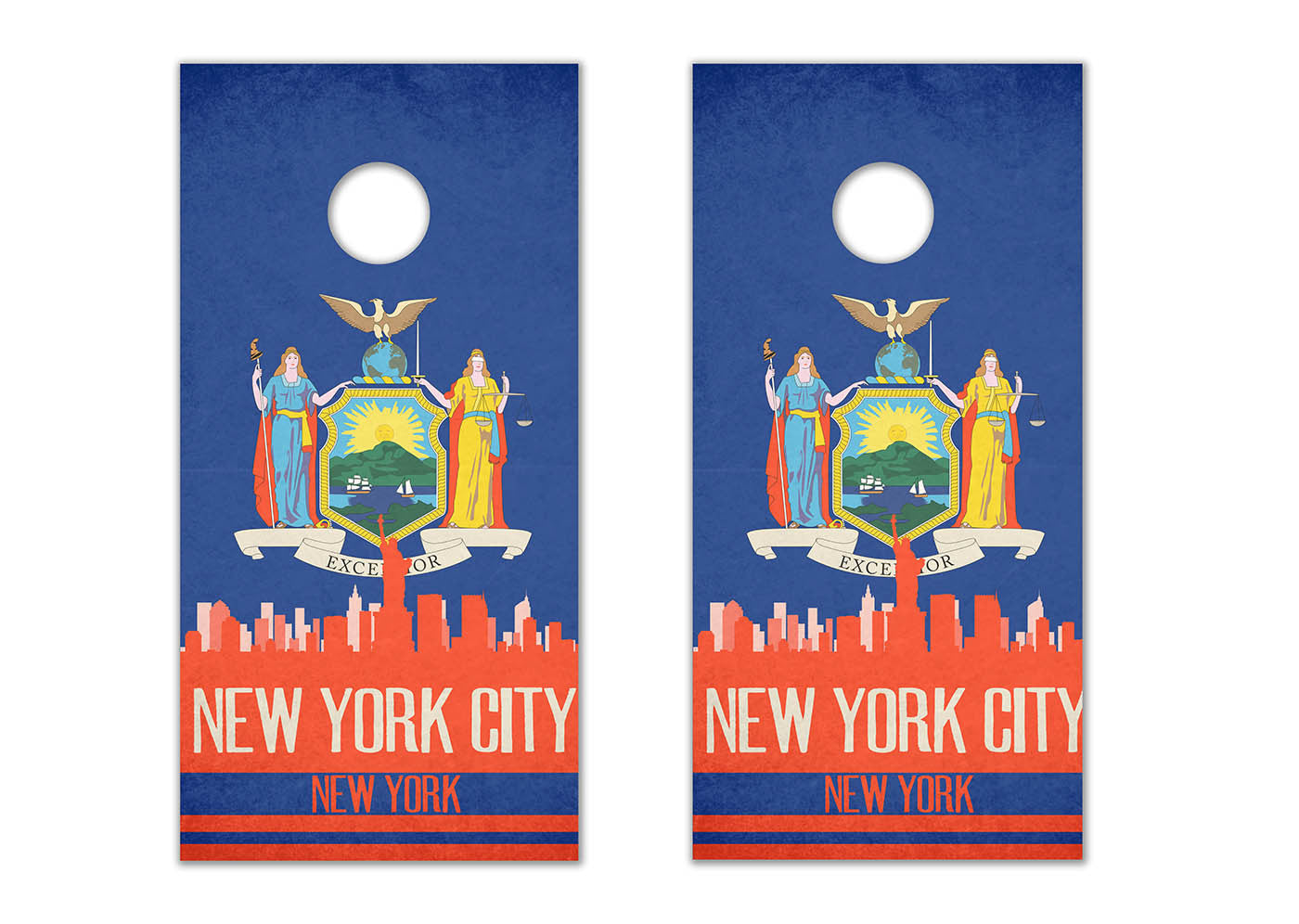 New York City State Flag Skyline