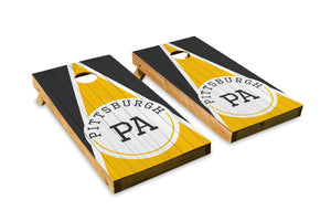 Pittsburgh Wood Grain - The Cornhole Crew