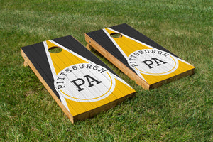 Pittsburgh Wood Grain - The Cornhole Crew