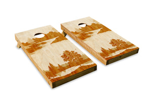 Rustic Art: River - The Cornhole Crew