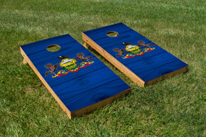 Wood Grain Pennsylvania State Flag