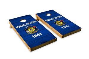 Wood Grain Wisconsin State Flag